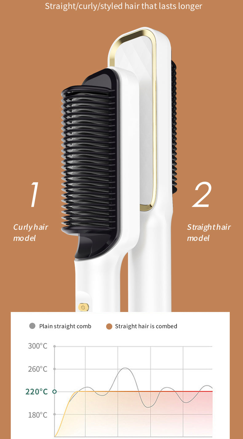 Electric Hot Comb Multifunctional Straight Hair Straightener Comb Negative Ion Anti-Scalding Styling Tool Straightening Brush