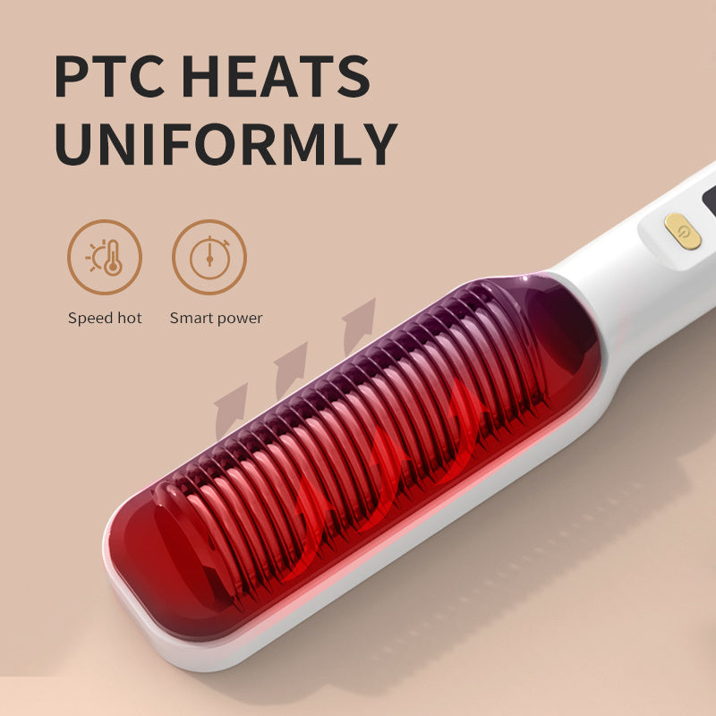 Electric Hot Comb Multifunctional Straight Hair Straightener Comb Negative Ion Anti-Scalding Styling Tool Straightening Brush