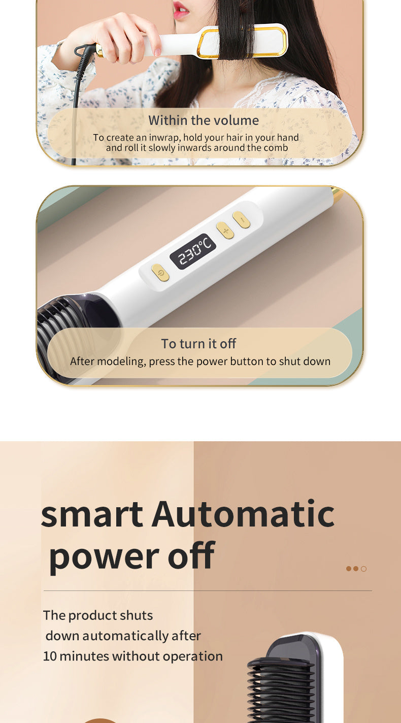 Electric Hot Comb Multifunctional Straight Hair Straightener Comb Negative Ion Anti-Scalding Styling Tool Straightening Brush